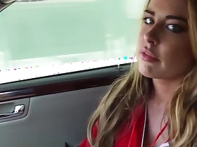 Busty stranded teen ravaged surrounding public car