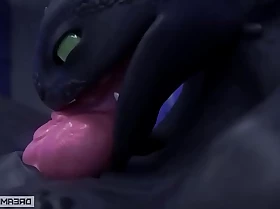 Chubby Sinister DRAGON DRINKS HIS Purblind Jizz AND SPILLS Moneyed EVERYWHERE [TOOTHLESS]