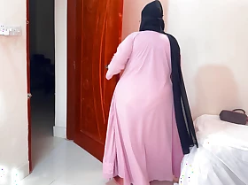 Arab Stepmom Come from office & takes off hijab & burqa & rests on bed Then stepson kittles her Pussy & helps her orgasm - Coition