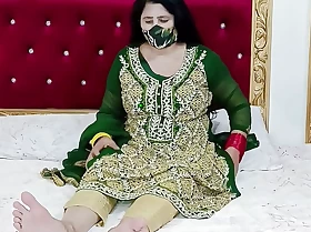 Beautiful Pakistani Bride Masturbation in Conjugal Dress with Clear Hindi&urdu Dirty Talking