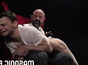 MasonicBoys - Well-skilled bear daddy spanks increased by milks young sub twink