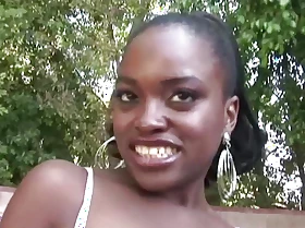 Having arousing sex in the backyard is how this amazing black gazelle spends her weekends