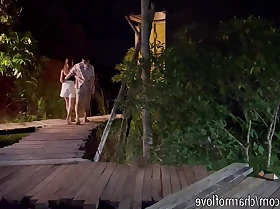 Thai couple fuck outdoors