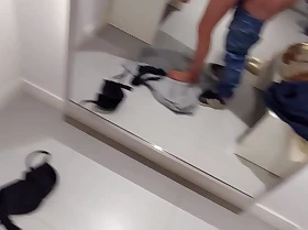 Risky carnal knowledge with the busty blonde in the collect dressing room
