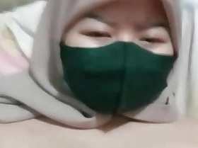 Indonesian Hijab gets fucked with the addition of cum inner