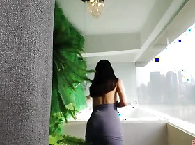 Chinese Spread out Groans with the addition of Gets Fucked in the Hot Tub