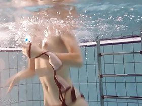 Look at a beautiful Russian teen Nastya underwater