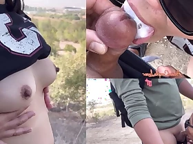 Filipina tricked helter-skelter hiking unabridged up in public flashing added to cum in mouth then swallow - Pinay Public Sex