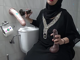 My hot wife masturbates close by front of a throw up toilet