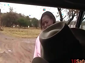 Teen ebony from africa sucks white horseshit and acquires screwed on safari-edit-ass-2