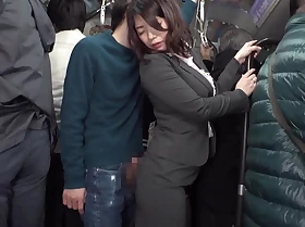 UI2201- Office Lady Mature Step dam Accepting On A Crowded Bus