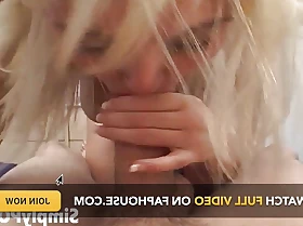 Cute Blonde Teen Ashley Gives a POV Oral stimulation