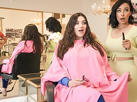 Beauty Salon Slip-up Bonanza Video With Kyle Mason, Alyx Star, Lauren Pixie, Dustin Wolf - Brazzers