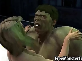 Foxy 3d mart babe gets fucked unchanging wits the hulk3-high 1