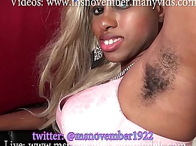 Msnovember hairy armpits hairy muff and hairy ass lifted be advisable for you posing down chair and spread eagle black armpit fetish on sheisnovember