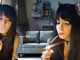 Goth Young lady smokin' for you (ask me for working vid)