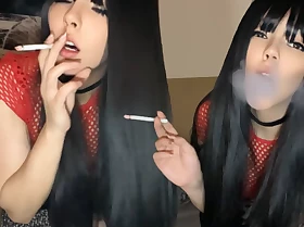 Goth Unladylike getting fucked unconnected with personate old man while she smokes (ask me for full vid)