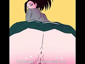 Yaoyorozu asks todoroki to fuck her pussy together with botheration