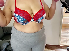 Fit with the addition of XXX Milf Callisthenics in Bra - Awesome Boobies with the addition of Can