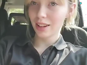 Legal age teenager Frigs Pussy in Car 1.