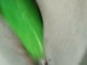 Muslim hijab Arab piece of baggage Fucking their way Anal together surrounding pussy surrounding cucumber