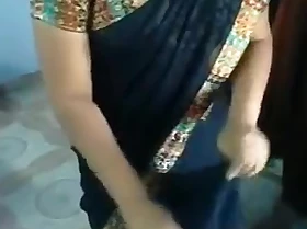 My chubby Indian spouse puts her sari on in all directions homemade clip