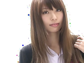 Sweet Japanese schoolgirl posing
