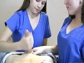 Four Nurses Milk Their Patient