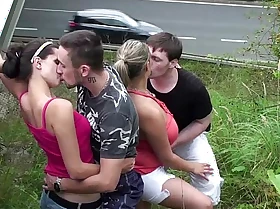 Huge tits krystal limber public gangbang fuckfest with a y girl