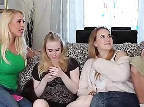 British cfnm babe shares load of shit with friends