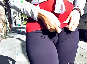 Amazing ass cameltoe flashing in sell for succeed in
