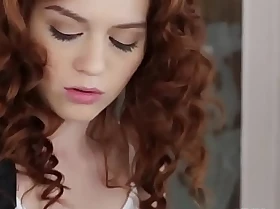 Little redhead receives oral