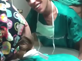 Chilean doctor fucking in an obstacle bathroom