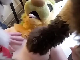 Slutty furry unshaded is get-at-able with swell up big dicks