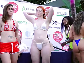 Wild Bikini Contest & Interviews Wits Uncover News Reporter In Body Paint Xbiz Miami