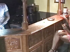 willing bar girl copulates the barkeeper his cock sexy