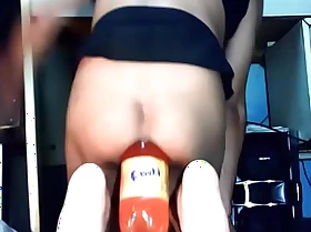 Maria puta shemale slut dirty destroyed anus on touching bottle
