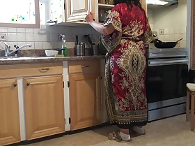 Pakistani become man lets horny stepson creampie her fluent pussy