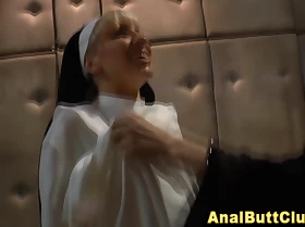 Slutty nuns anal fucked