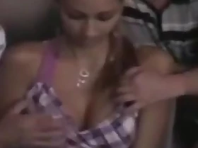 Sexy looker groped in the cinema