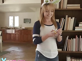 Horny little teen sister fucks say no to step brother for easter quarantine