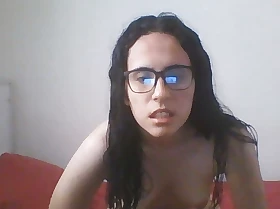Undevious nerdy girl with the addition of unused masturbating