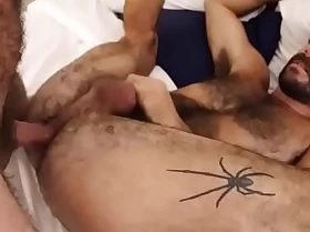 Hairy Otter bareback fucked away from Daddy