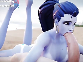 (Overwatch Widowmaker) Appetizing blowjob bugger about (hot blowjob, 3D HENTAI UNCENSORED) by Lewy