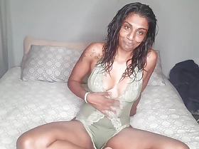 Desi dirty talking while playing a game of cock tease, pussy play
