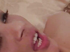 Gorgeous light skinned malicious goddess receives the brush cunt fucked by white stud