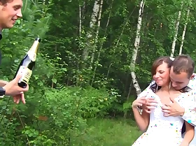 the groom the bride screwed indestructible in the woods
