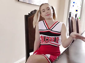 Legal age teenager cheerleader Anastasia Knight can't see straight while she receives fucked