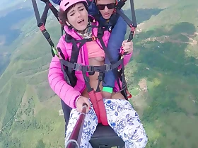 Wet Pussy Squirting In The Sky 2200m Self-assertive In The Clouds While Paragliding 18 Min