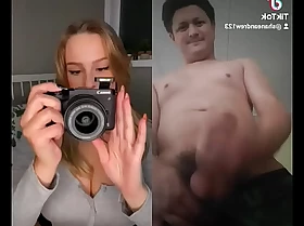 Tiktok girl takes pictures be opportune for big happy cock!